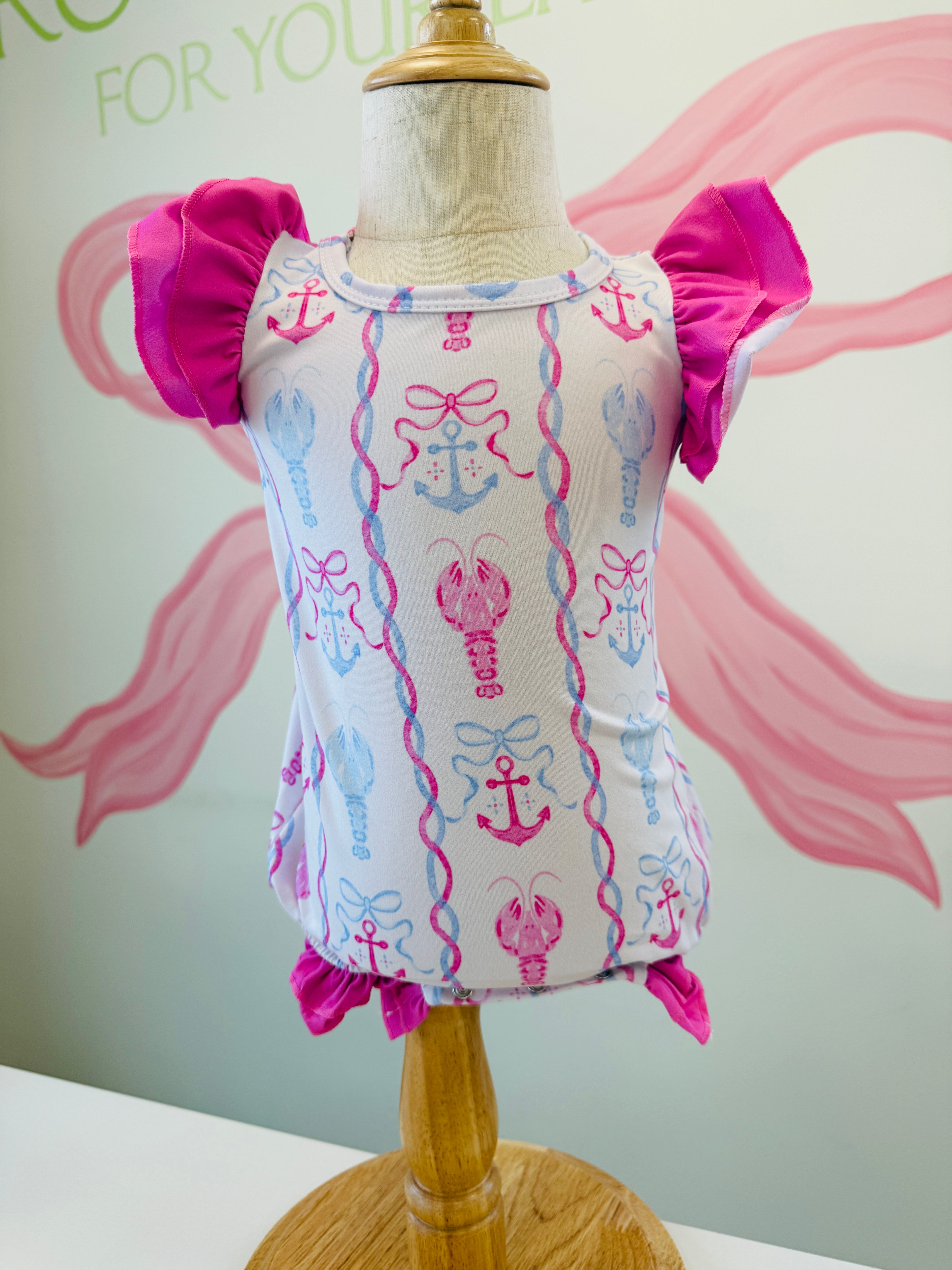 Preppy Nautical Lobster Bubble