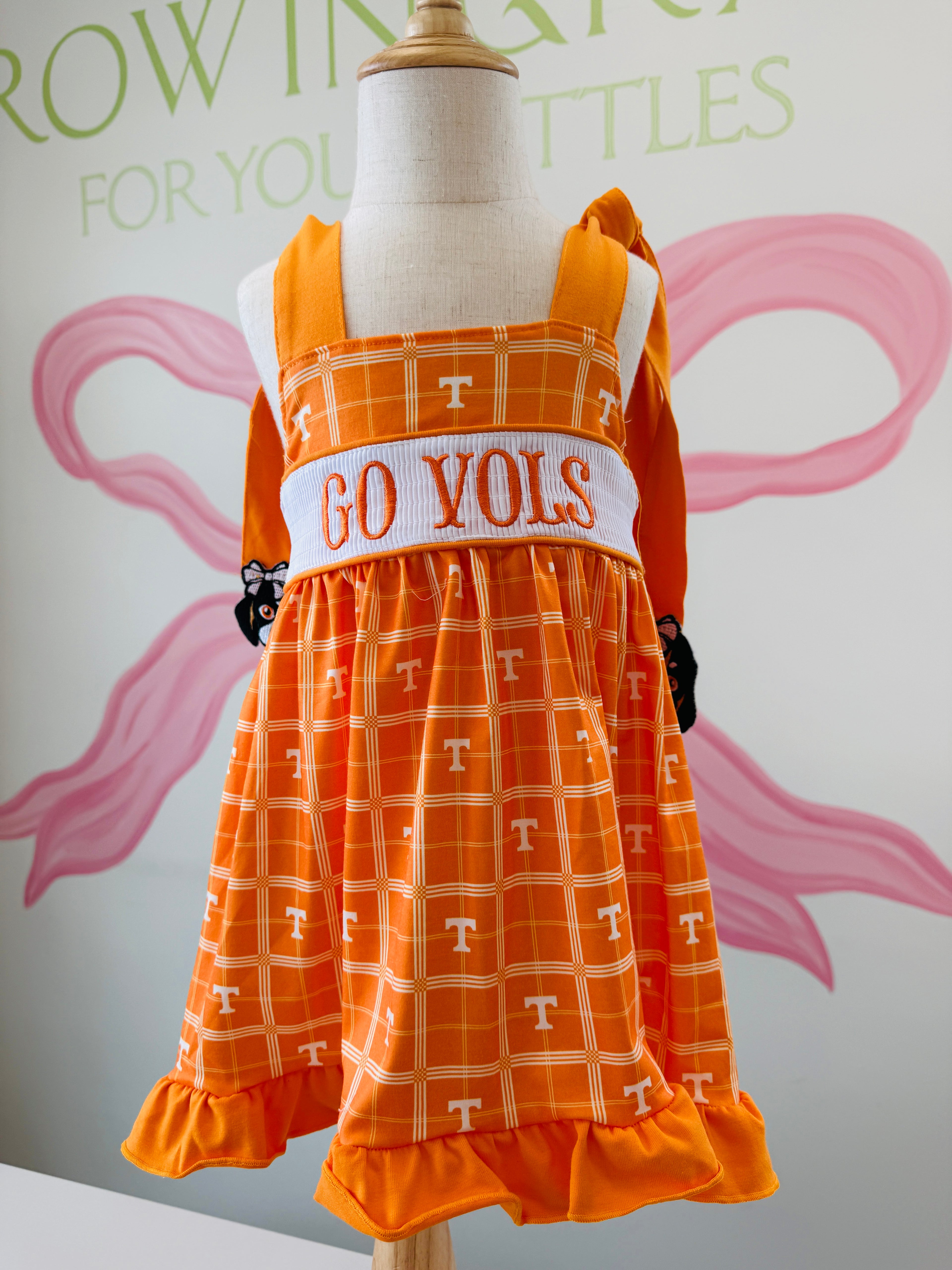 Go Vols Smokey Embroidery Dress w/ Tassles