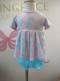 Mini Lounge Bloomer Set- Pink/Blue Crab