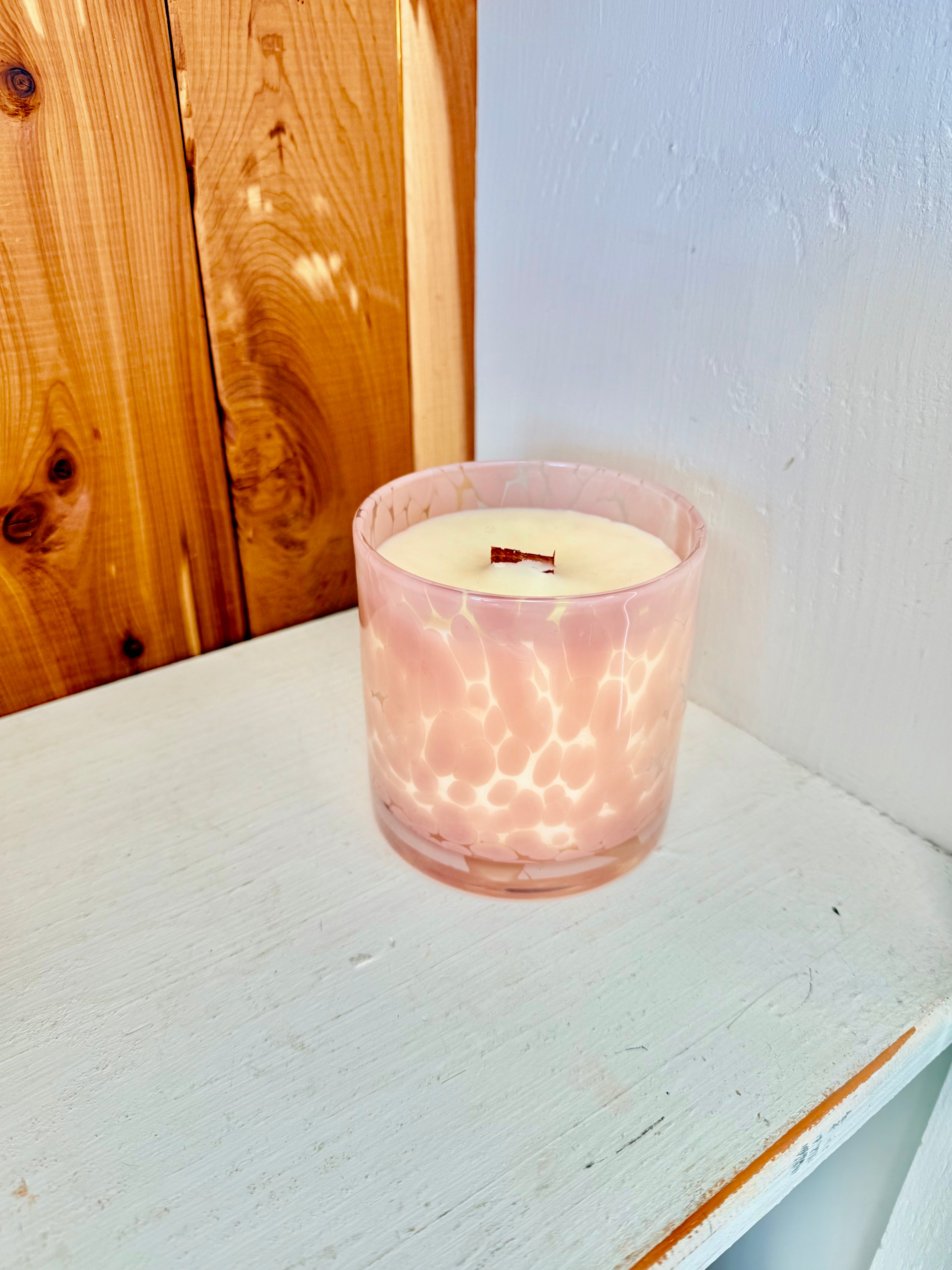 Glass Blown Coconut Wax Candle