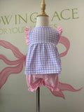 Pink and Purple Plaid Set