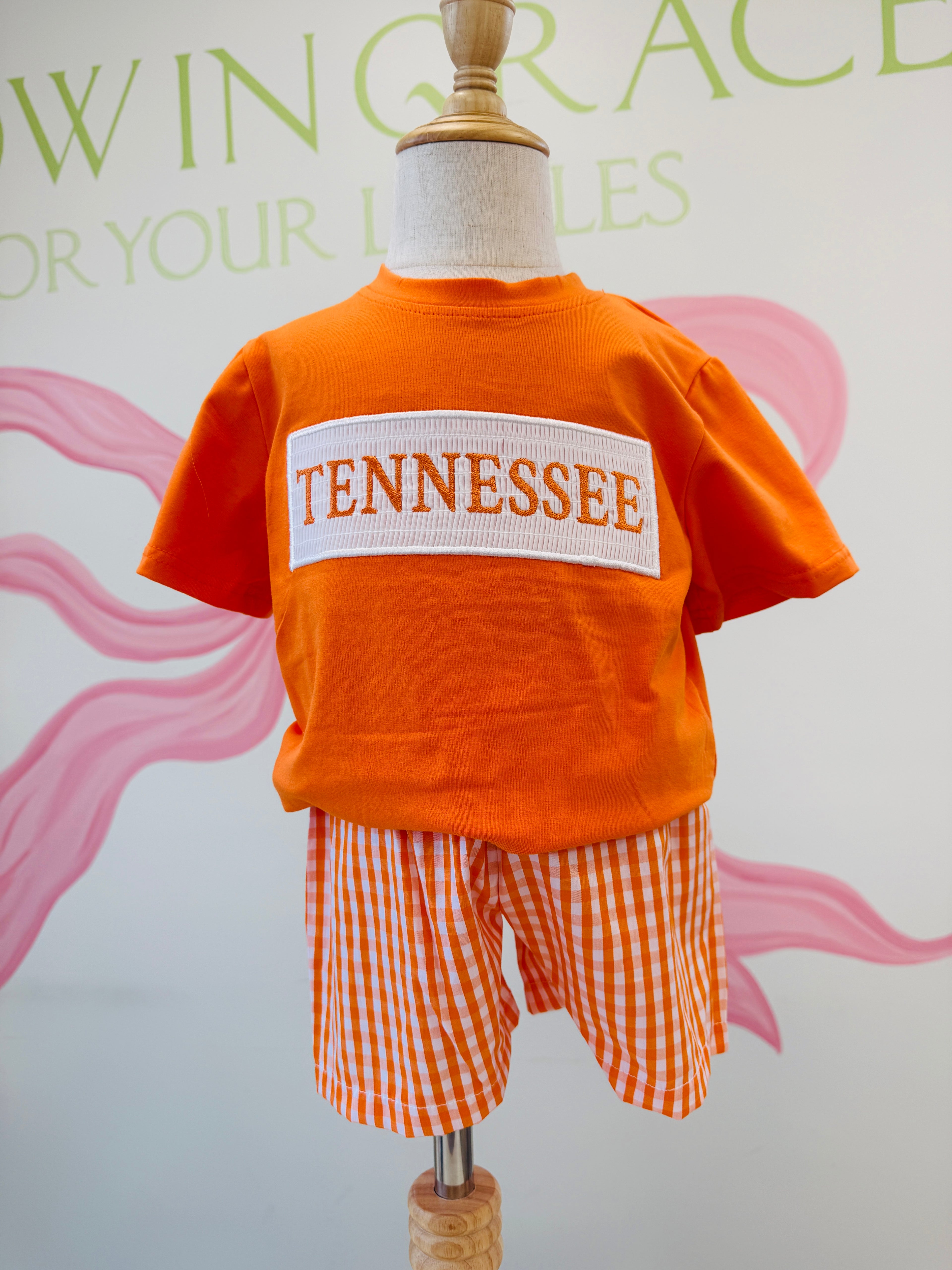TN Boys Plaid Short Set