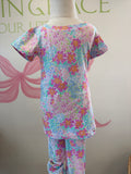 Mini Lounge Short Sleeve/ Legging Set- Floral