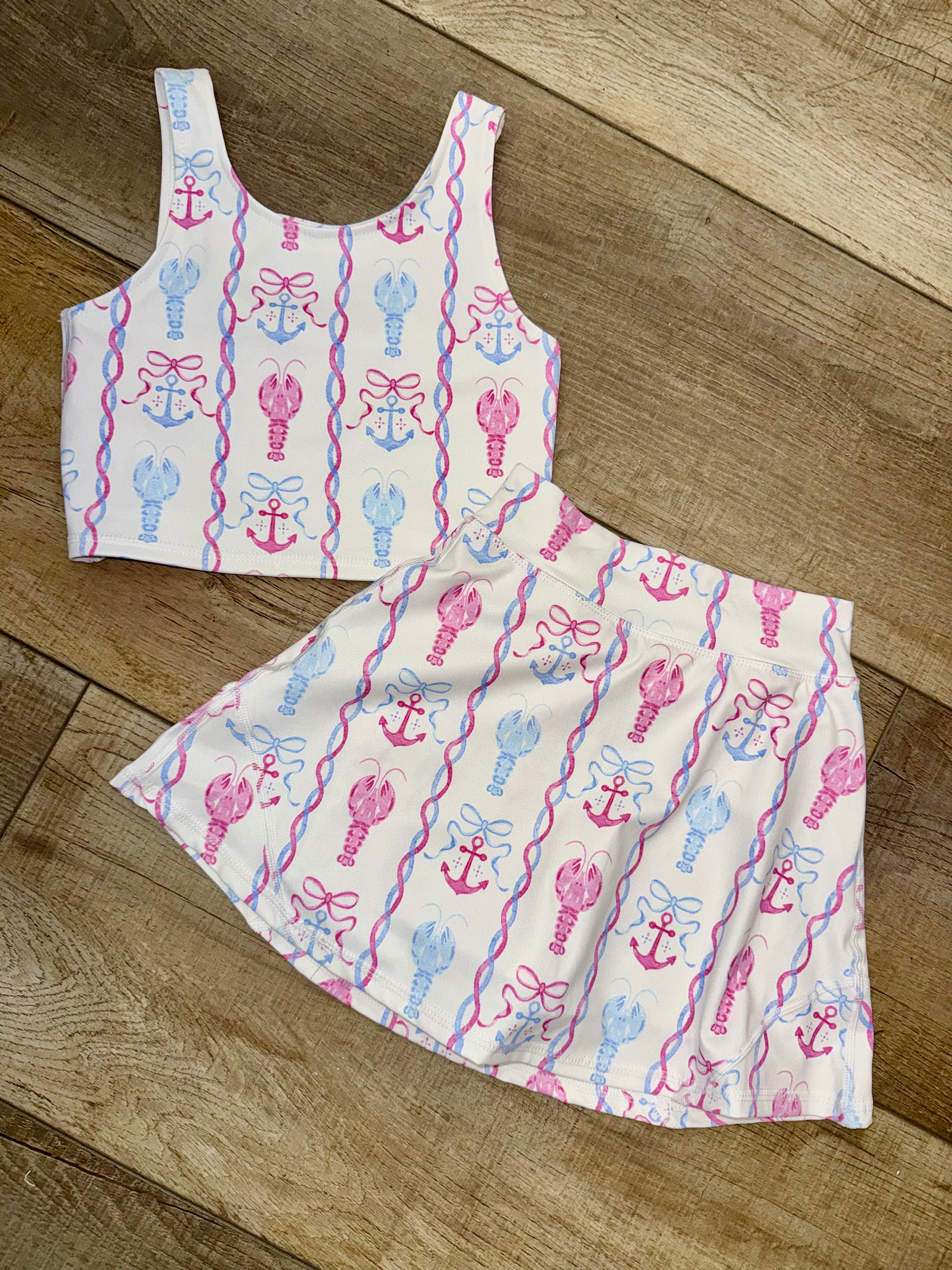 Pink Lobster Skort Set